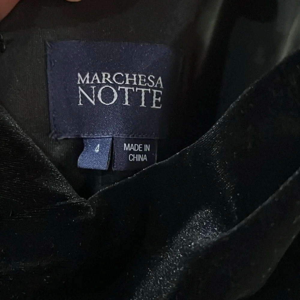 Marchesa Notte Velvet Pencil Dress - Picture 8 of 8